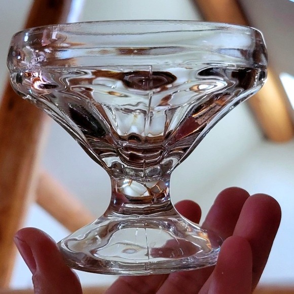 Heisey Other - Vintage Style Clear Glass Footed Dessert Bowls Set of 9 Ice Cream Sundae Cups